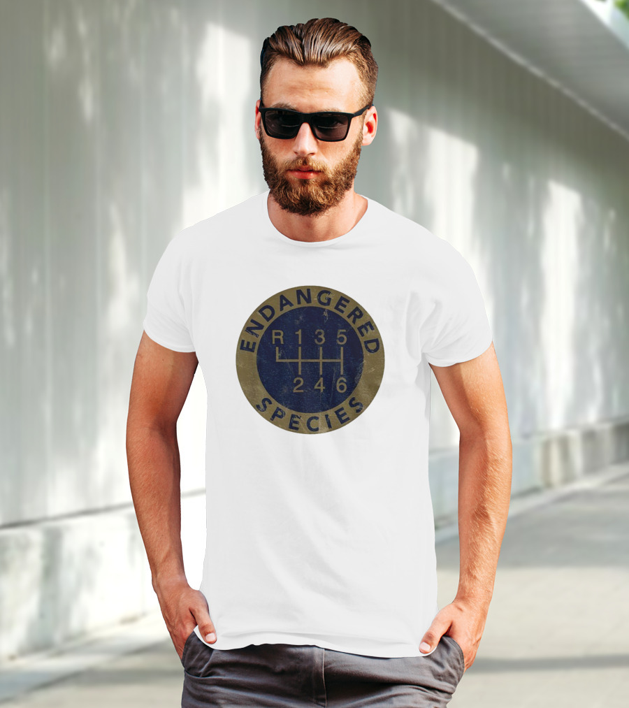 Endangered Species R 135246 Vintage Gear Shift Emblem T-Shirt