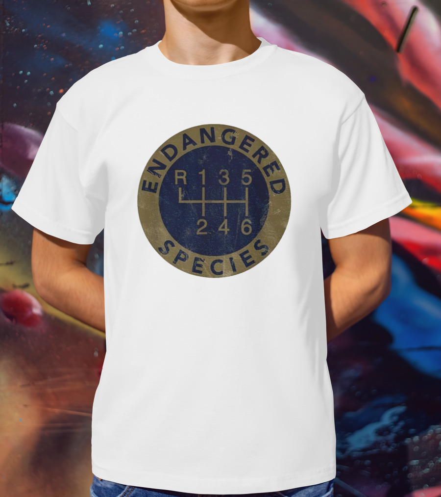 Endangered Species R 135246 Vintage Gear Shift Emblem T-Shirt