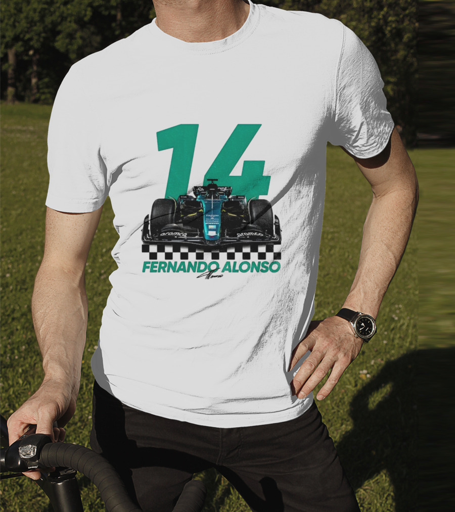Fernando Alonso 14 F1 Racing Legend Signature Motorsport Fan T-Shirt