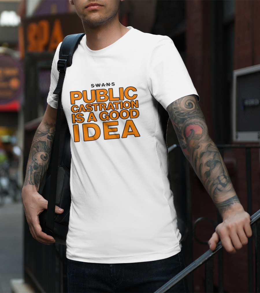 SWANS Public Castration Is A Good Idea Album Text T-Shirt