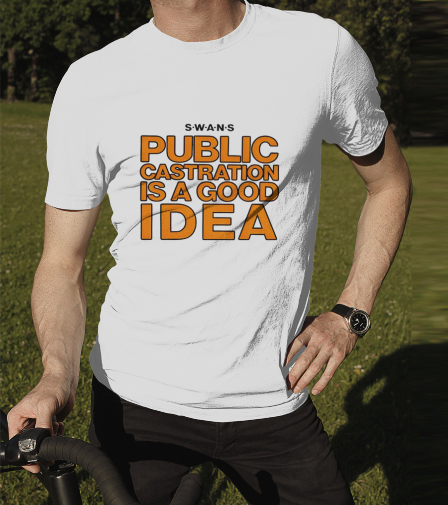 SWANS Public Castration Is A Good Idea Album Text T-Shirt