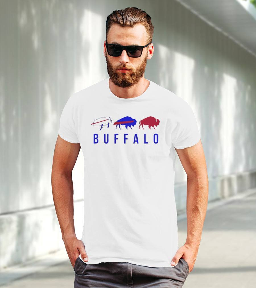 Buffalo Bills Evolution Vintage Retro Styles T-Shirt