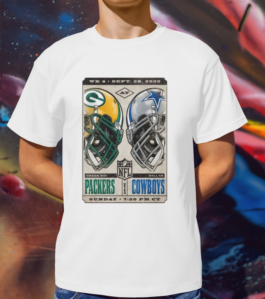 WK 4 Sept 28 2025 Green Bay Packers Vs Dallas Cowboys NFL Sunday 7:20 PM CT T-Shirt