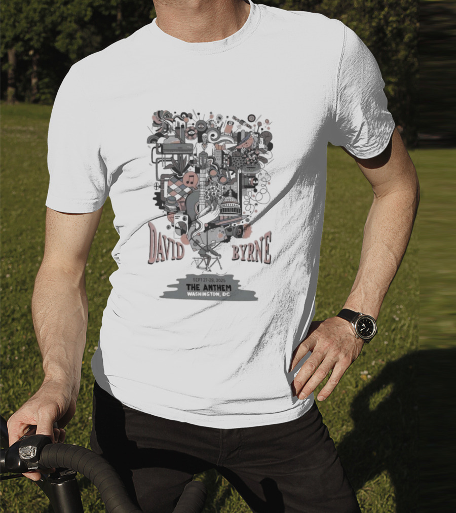 David Byrne The Anthem Event DC 2025 Sep 27 28 Retro Music Artistry T-Shirt