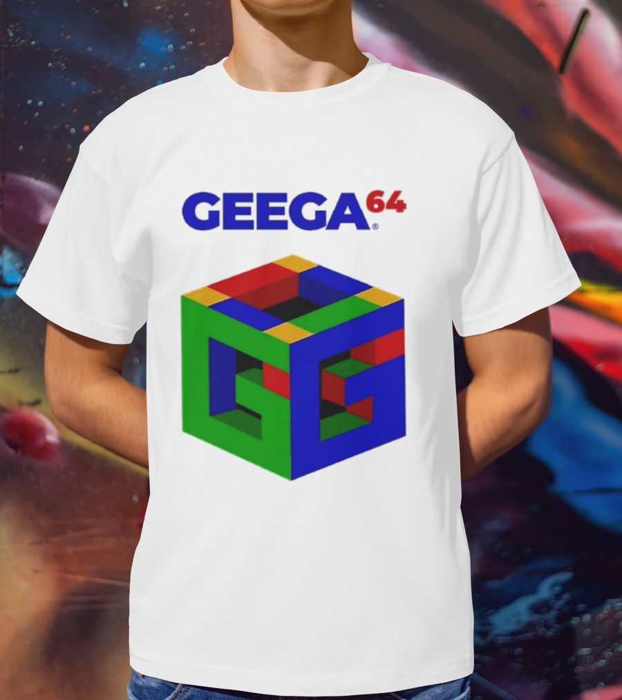 Geega 64 Cube Illusion Design T-Shirt