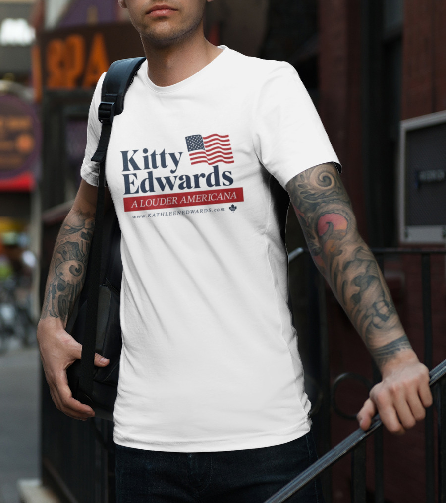 Kitty Edwards Louder Americana Flag Kathleen Edwards T-Shirt