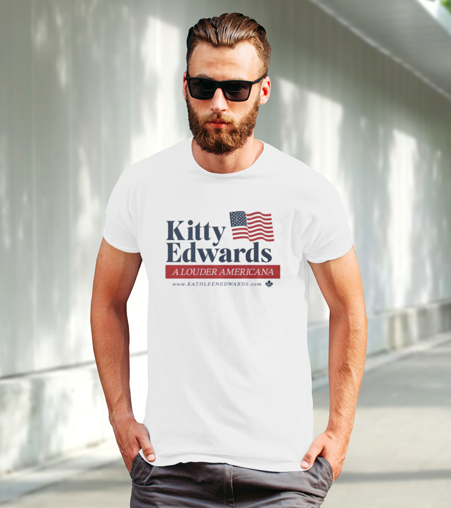 Kitty Edwards Louder Americana Flag Kathleen Edwards T-Shirt