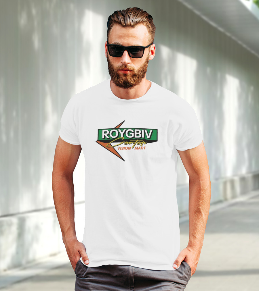 ROYGBIV Center Vision Mart Star Logo Retro Style T-Shirt