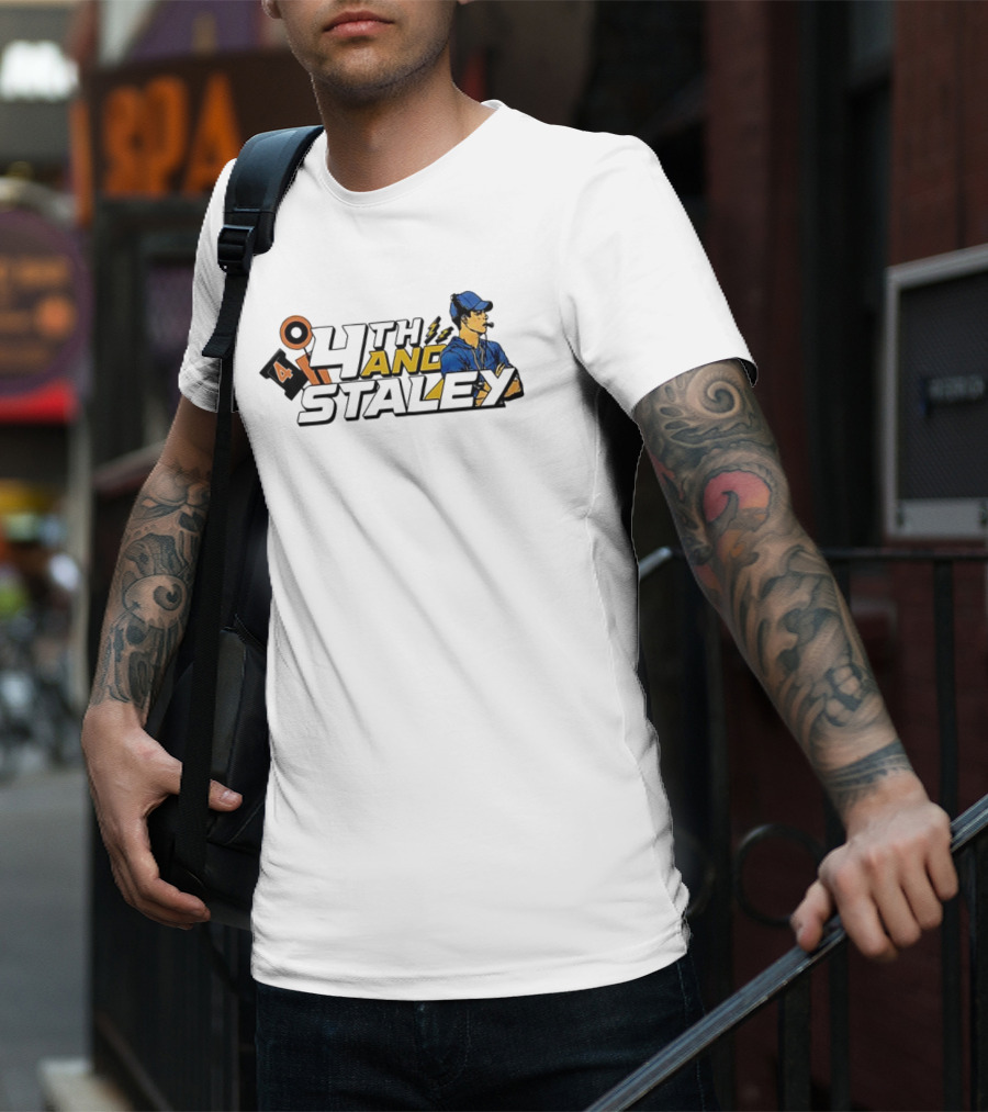 4th And Staley Brandon Staley Coach Illustration T-Shirt