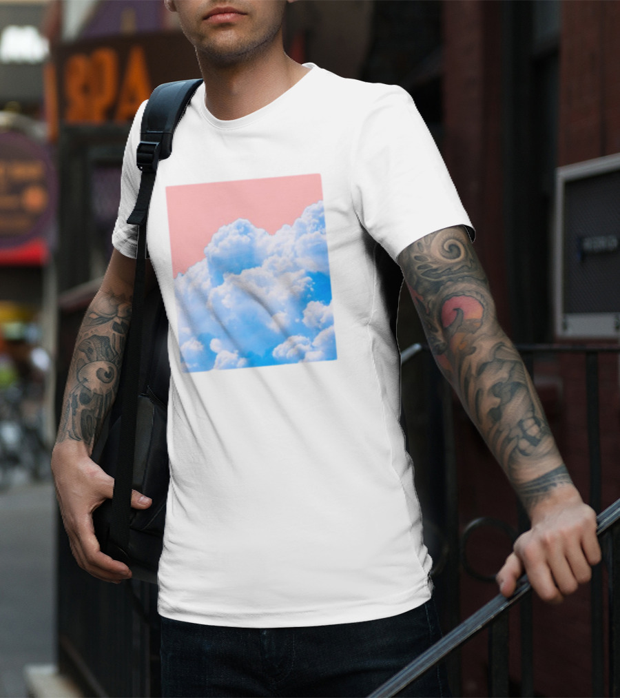 Permanent Permeation Cloudscape On Pink Sky T-Shirt