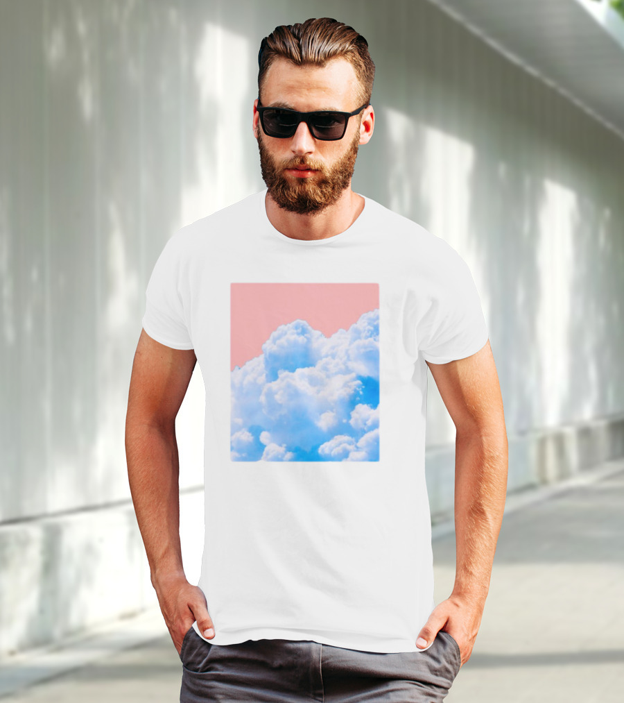 Permanent Permeation Cloudscape On Pink Sky T-Shirt