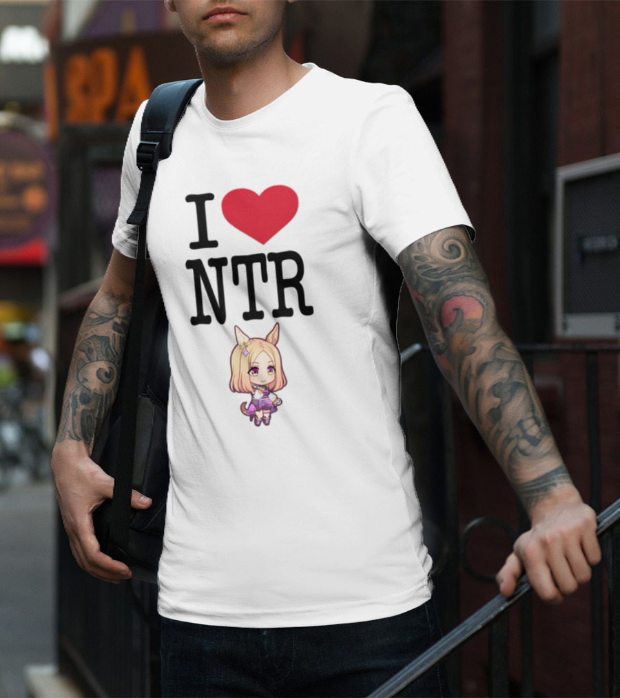 I Love NTR Uma Musume Cute Anime Girl Character T-Shirt