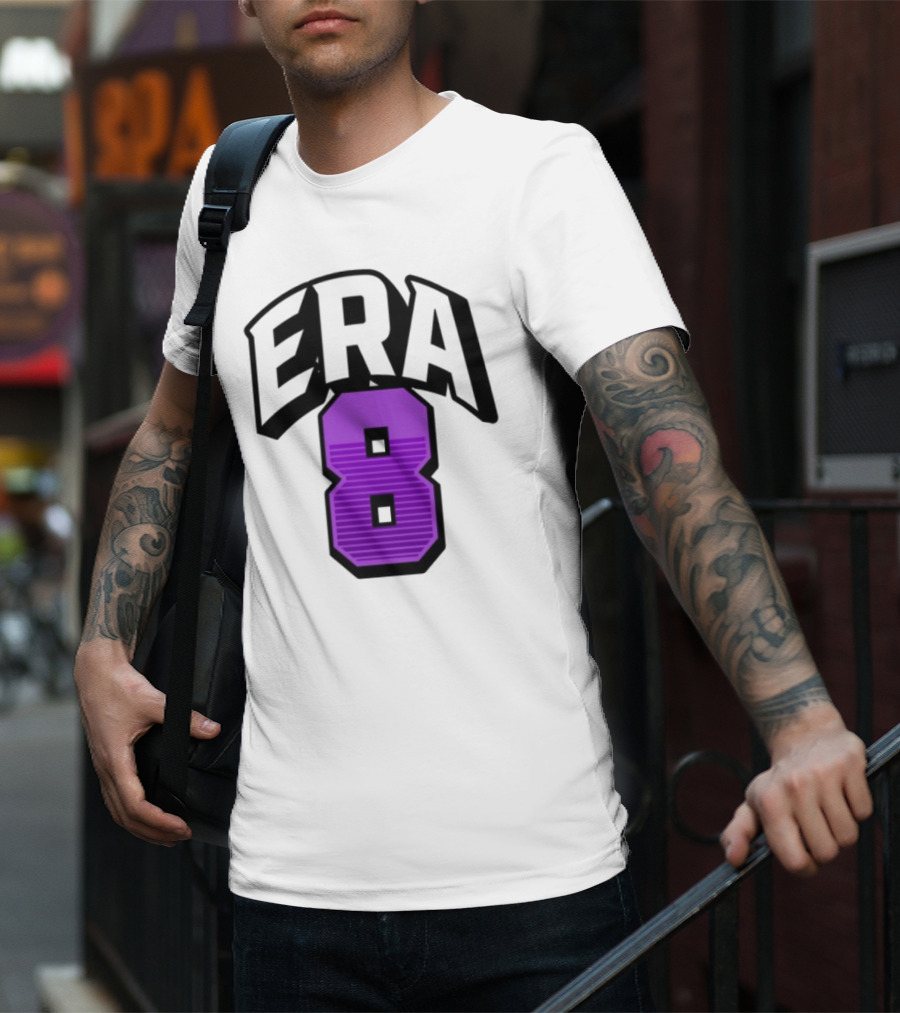 ERA8 Lamar Jackson Purple Number 8 Sports Style T-Shirt