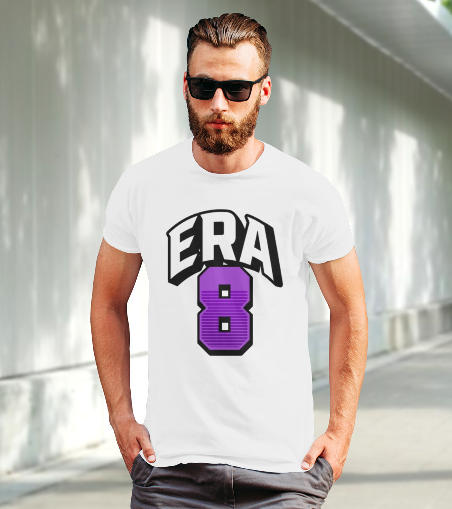 ERA8 Lamar Jackson Purple Number 8 Sports Style T-Shirt