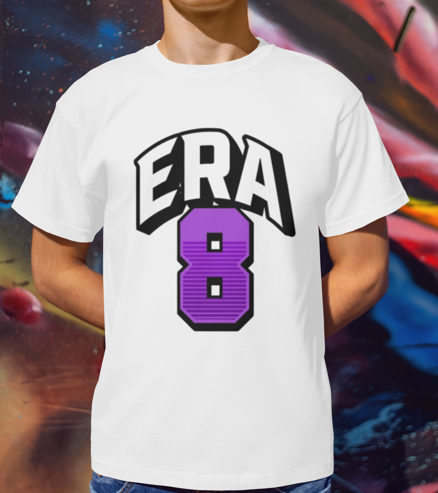 ERA8 Lamar Jackson Purple Number 8 Sports Style T-Shirt