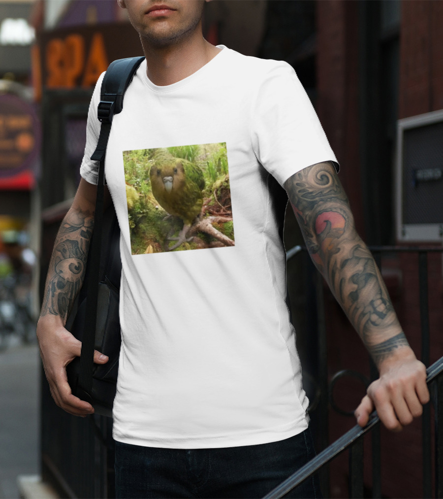 Shearling Kakapo Bird In Forest Habitat T-Shirt