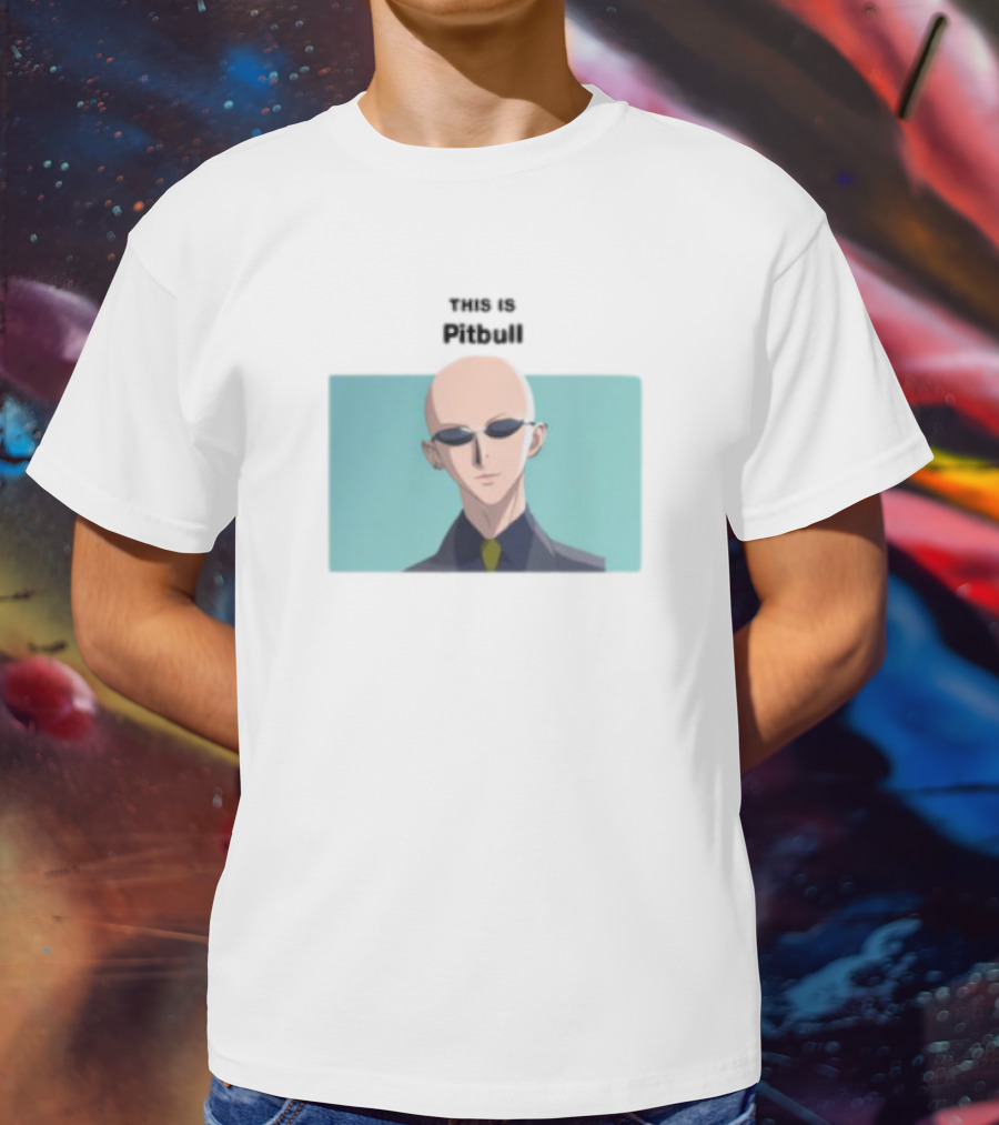 This Is Pitbull Yasu Anime Meme Bald Sunglasses T-Shirt