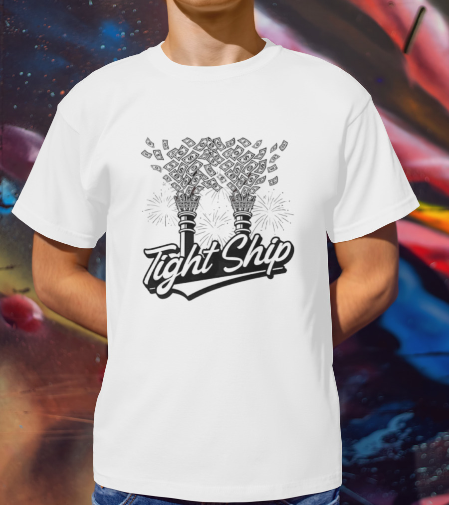Tight Ship Cincinnati Baseball Flower Arch Fireworks T-Shirt