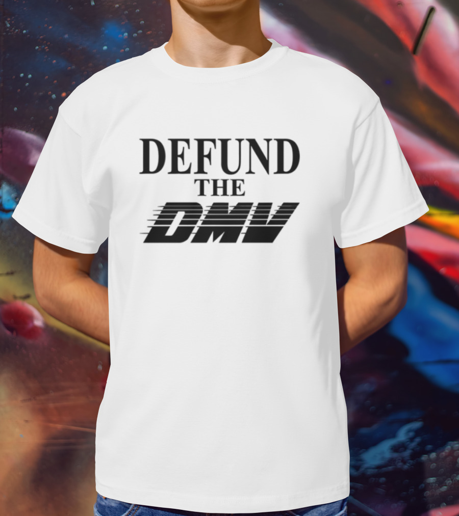 Defund The DMV Racer Vintage Look Retro Style T-Shirt