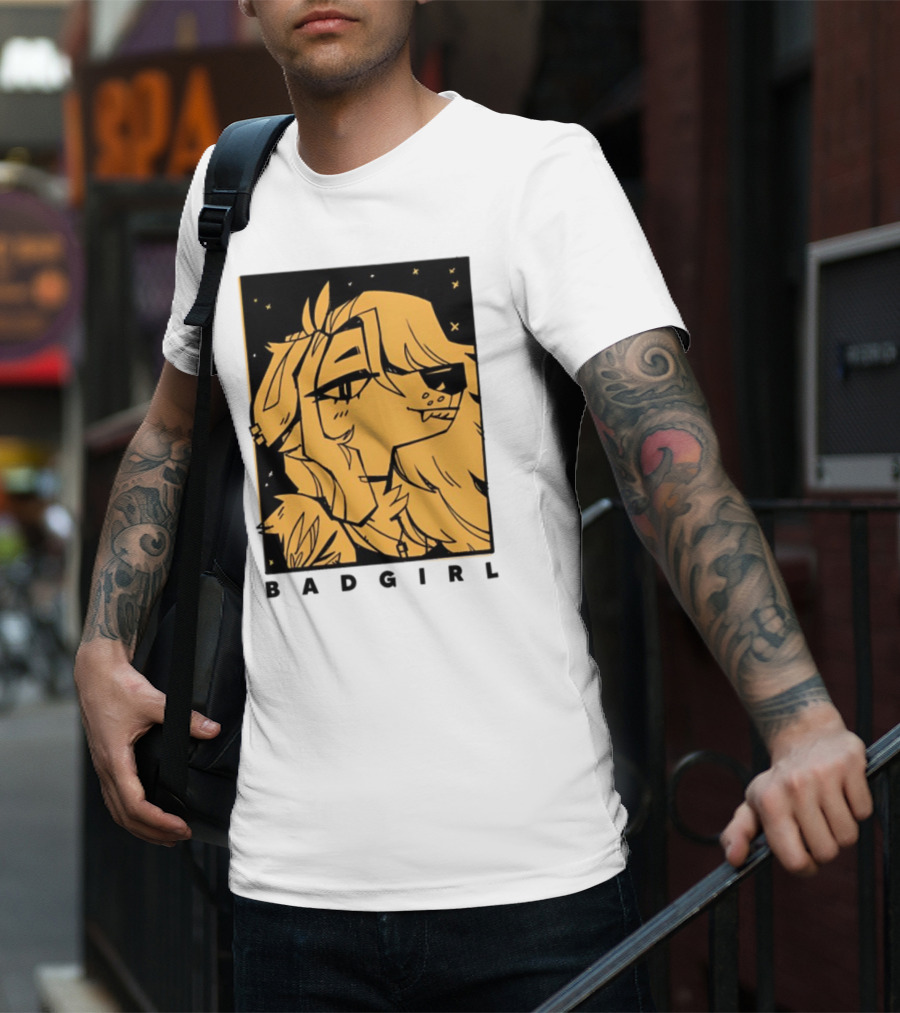 Doubledog Bad Girl Retro Cartoon Style T-Shirt