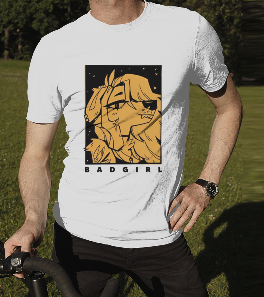Doubledog Bad Girl Retro Cartoon Style T-Shirt