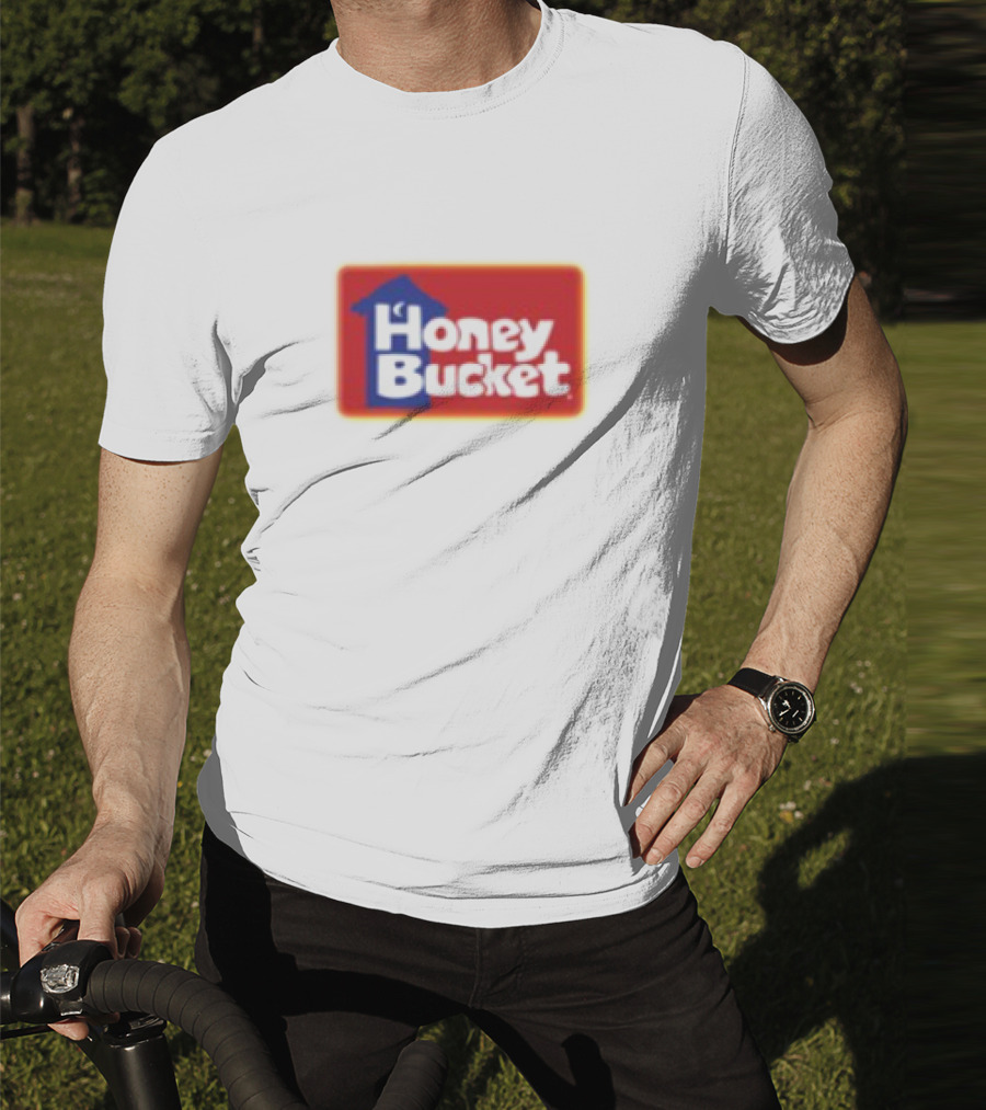 Honey Bucket Portable Restrooms Red And Yellow Branding T-Shirt