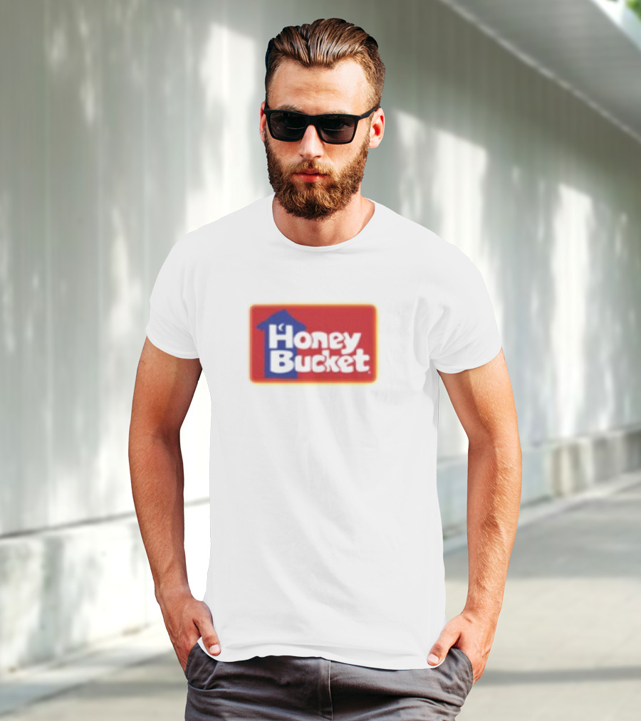 Honey Bucket Portable Restrooms Red And Yellow Branding T-Shirt