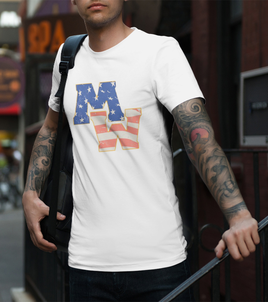 Mw Stars And Stripes American Flag Theme T-Shirt