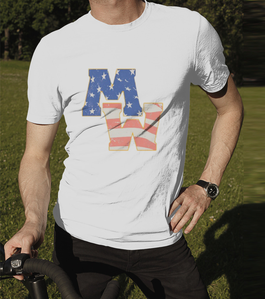 Mw Stars And Stripes American Flag Theme T-Shirt