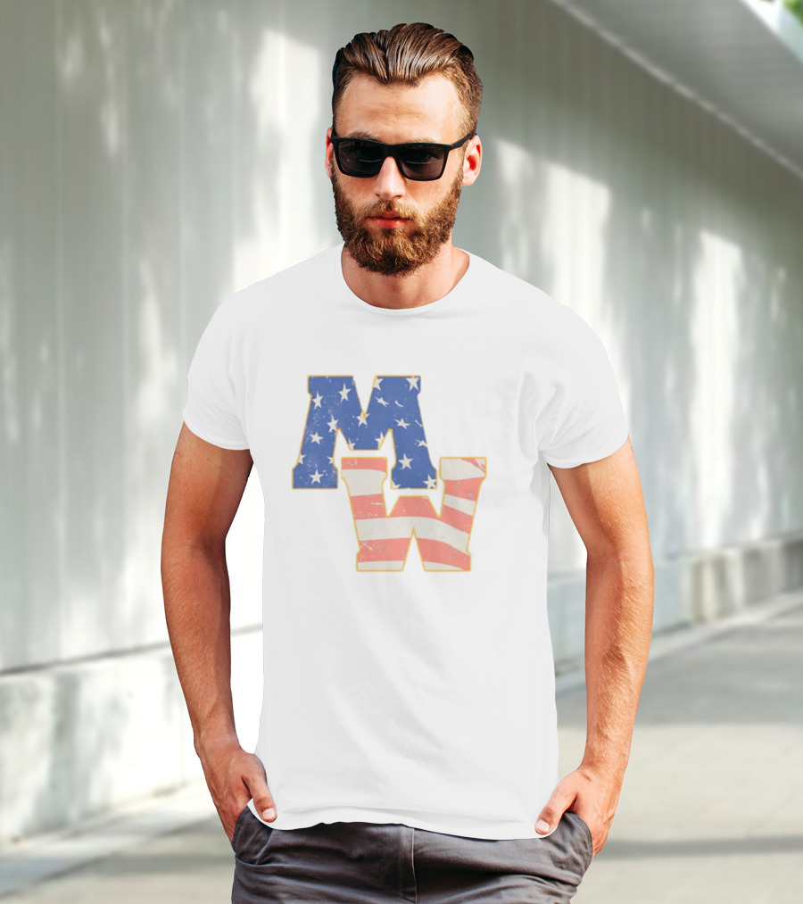 Mw Stars And Stripes American Flag Theme T-Shirt