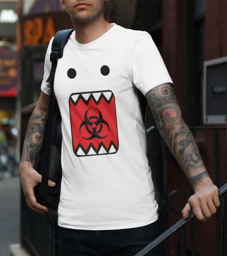 Romanceplanet Domo Kun Biohazard Symbol Design T-Shirt