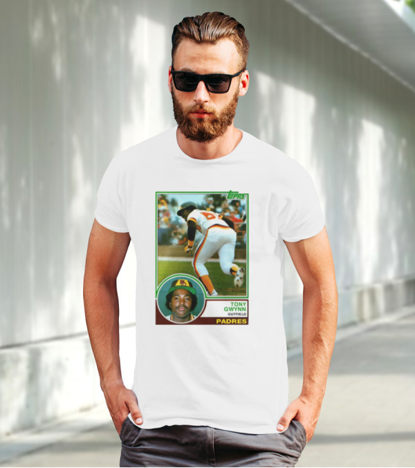 Topps Tony Gwynn Outfield Padres Baseball Card T-Shirt