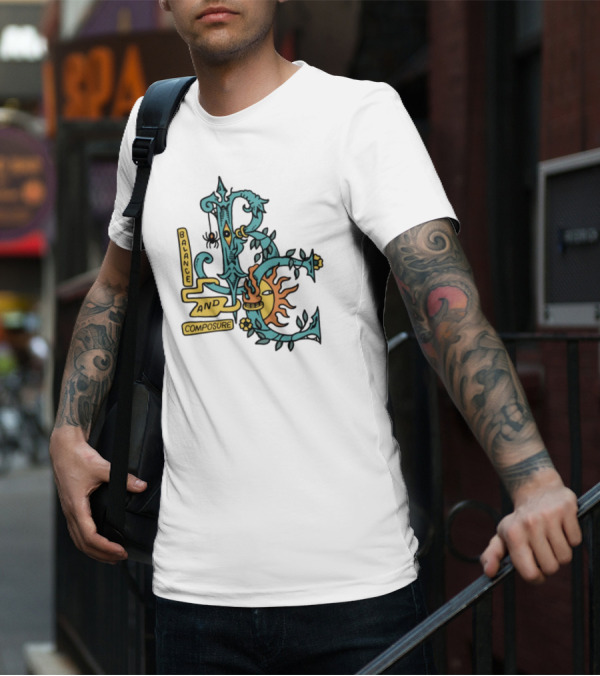 BALANCE AND COMPOSURE ORCHID BLUE SUN AND MOON T-Shirt