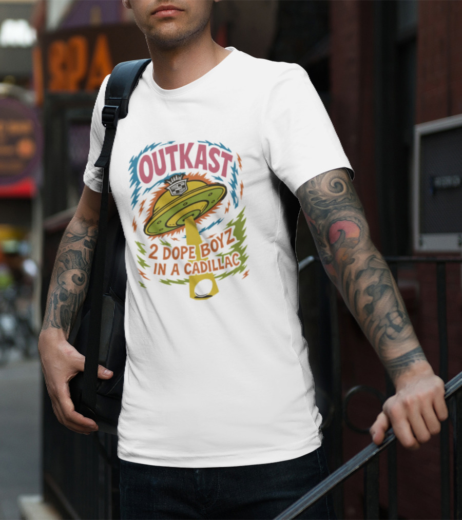 Outkast 2 Dope Boyz In A Cadillac UFO Yolk Eggs Tyrone T-Shirt