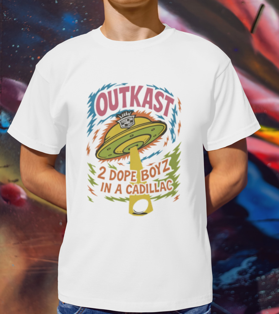 Outkast 2 Dope Boyz In A Cadillac UFO Yolk Eggs Tyrone T-Shirt