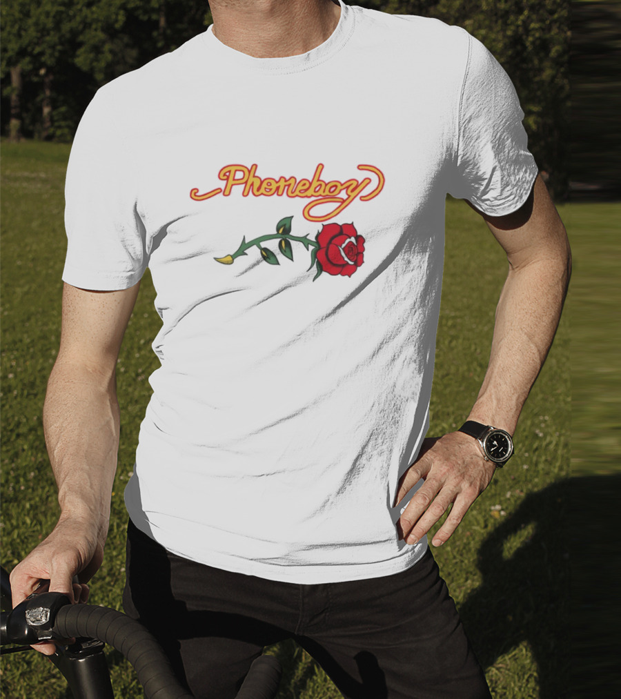 Phoneboy Red Rose Flower Graphic T-Shirt