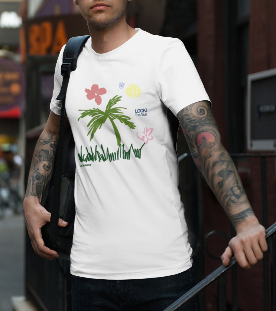 Quinnxcii Aloha Mood Palm Tree Album Cover Art T-Shirt
