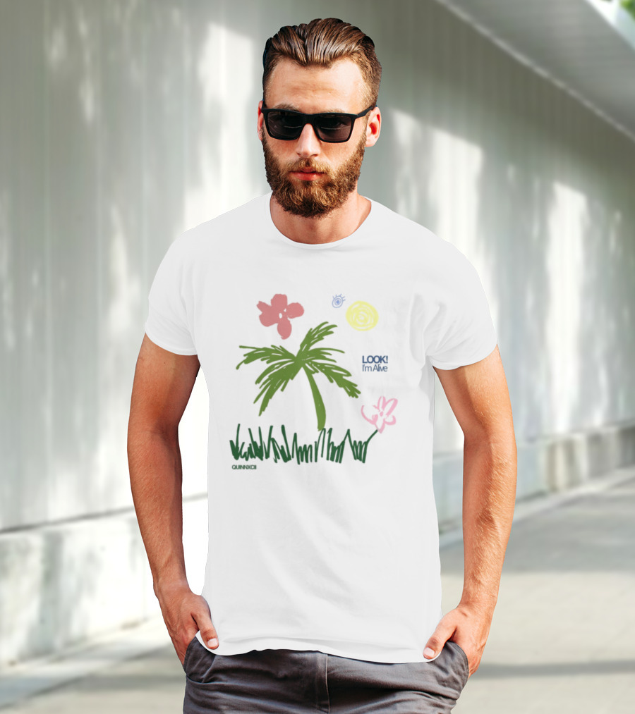 Quinnxcii Aloha Mood Palm Tree Album Cover Art T-Shirt