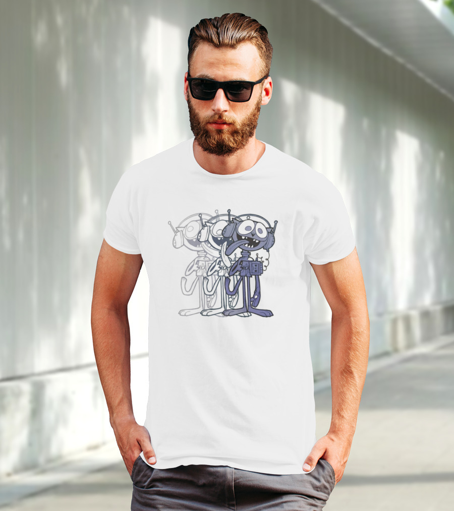 Gorillaz Cat Play Headphones Cartoon Character T-Shirt
