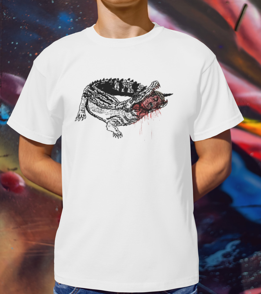Limted Alligator Alcatraz Eat The Rich Crocodile Art T-Shirt