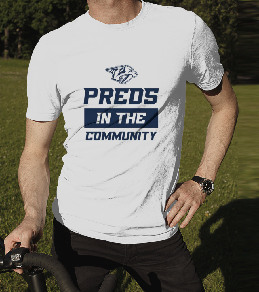 Preds In The Community Hockey Team Fan Event Engagement T-Shirt