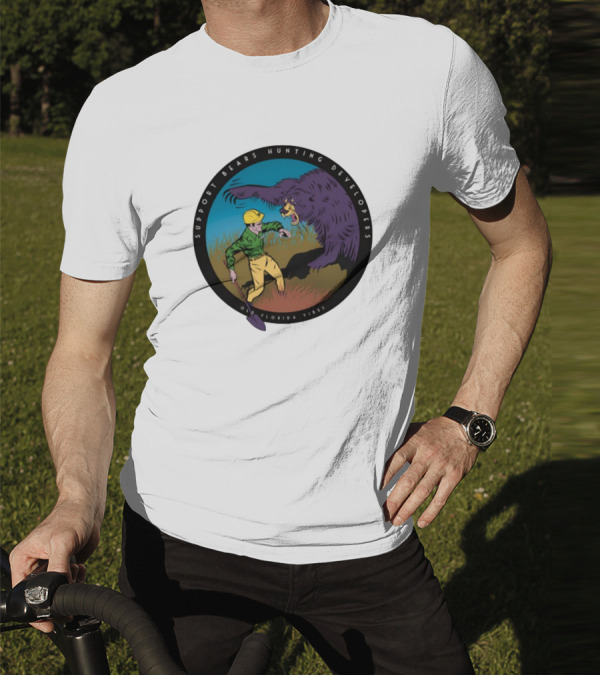 Support Bears Hunting Developers Old Florida Vibes Graphic T-Shirt