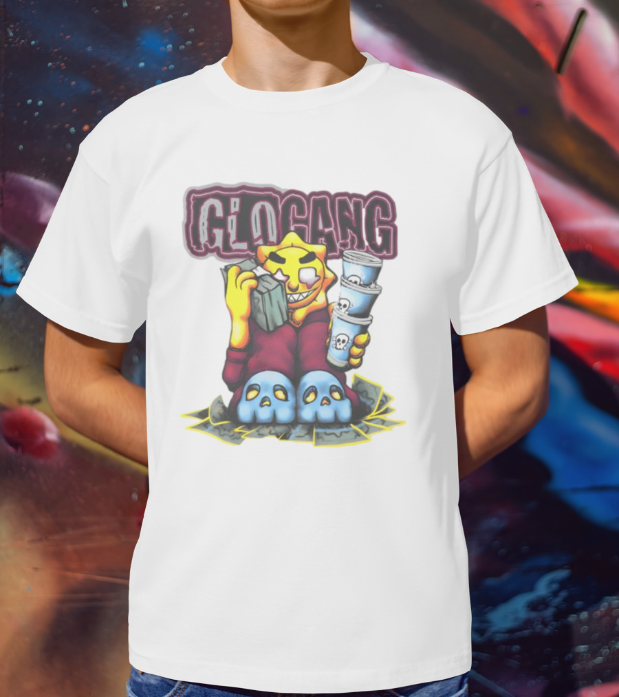 Glo Gang Stack Of Cash Skull Cups Triple Cup Threat T-Shirt