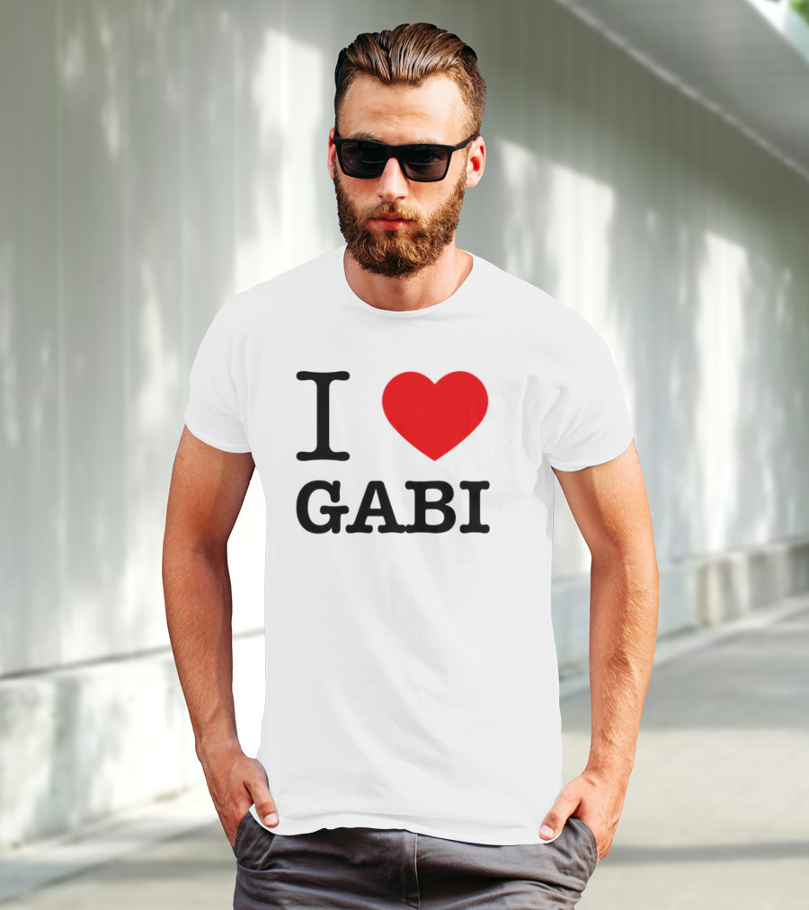 I Heart Gabi Bold Love Red Heart Icon T-Shirt