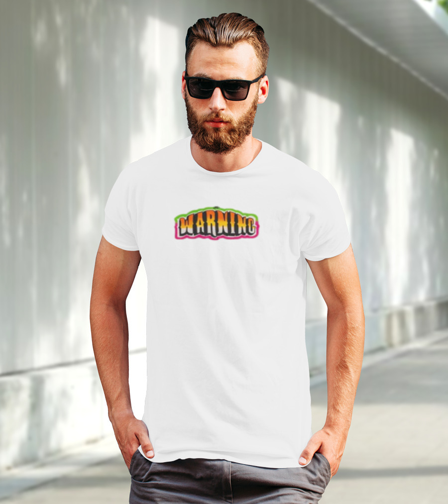 The Warning Neon Gradient Text T-Shirt