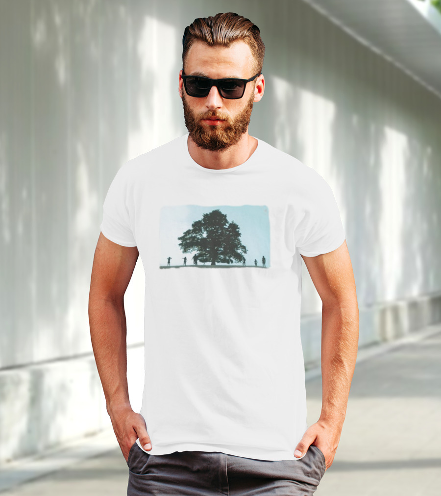 28 Years Later Tree Silhouette With Human Figures T-Shirt