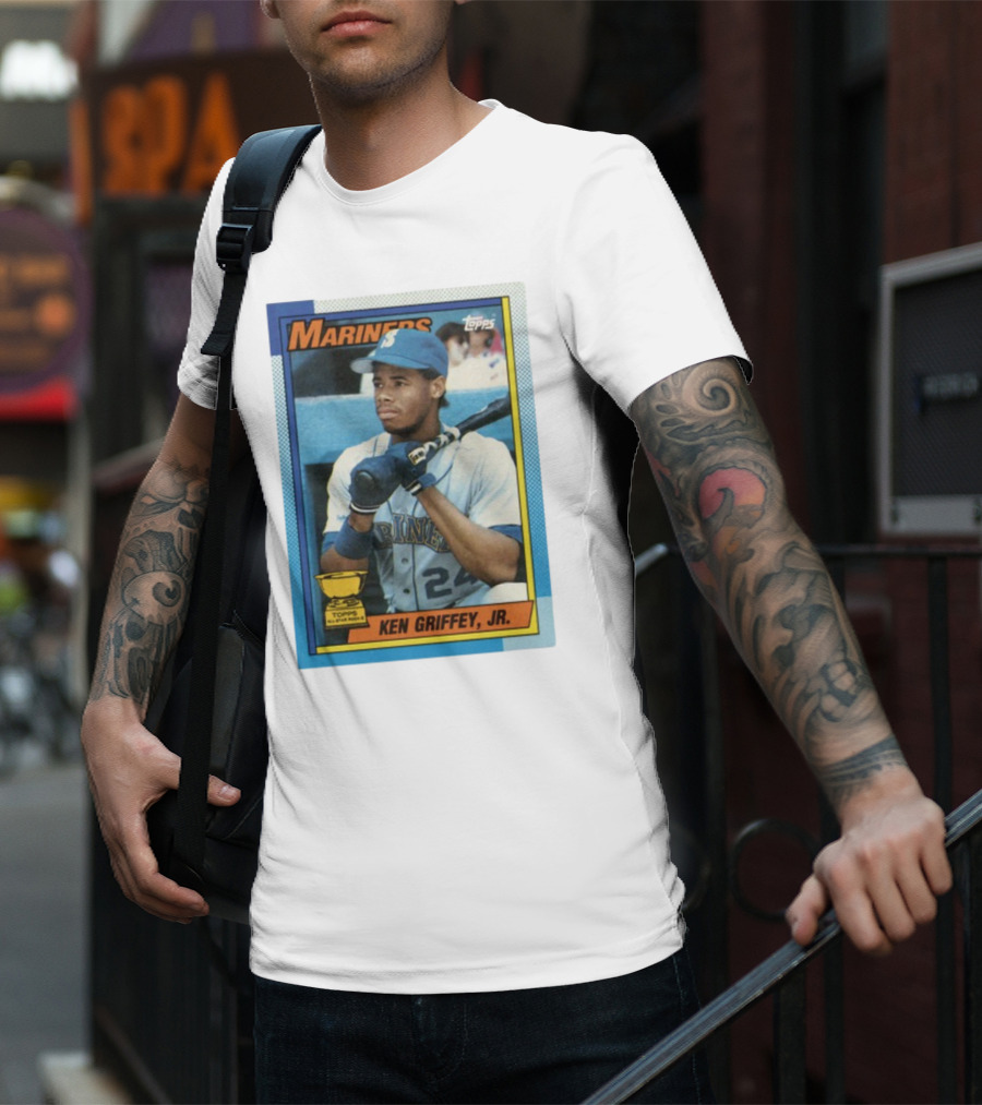 Mariners Ken Griffey Jr Topps All-Star Rookie Card T-Shirt