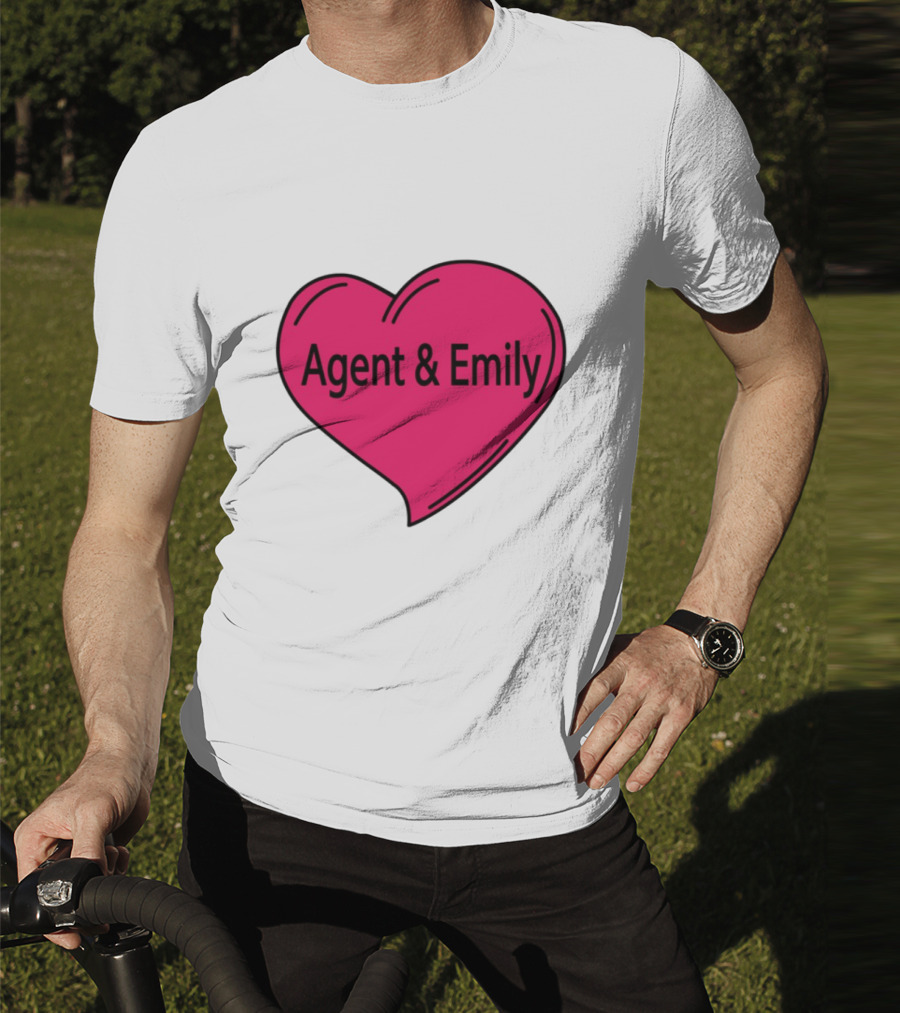 Agent & Emily Pink Heart T-Shirt