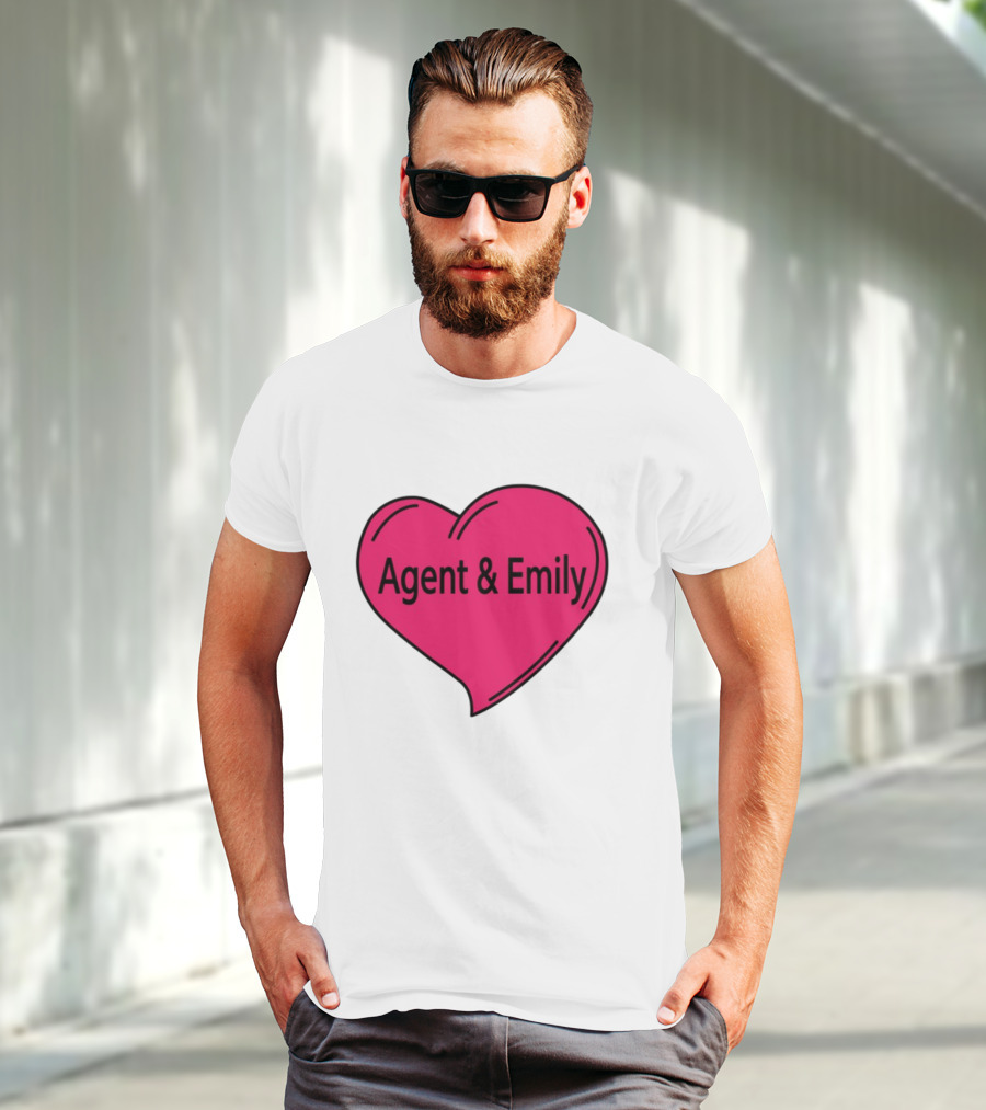 Agent & Emily Pink Heart T-Shirt