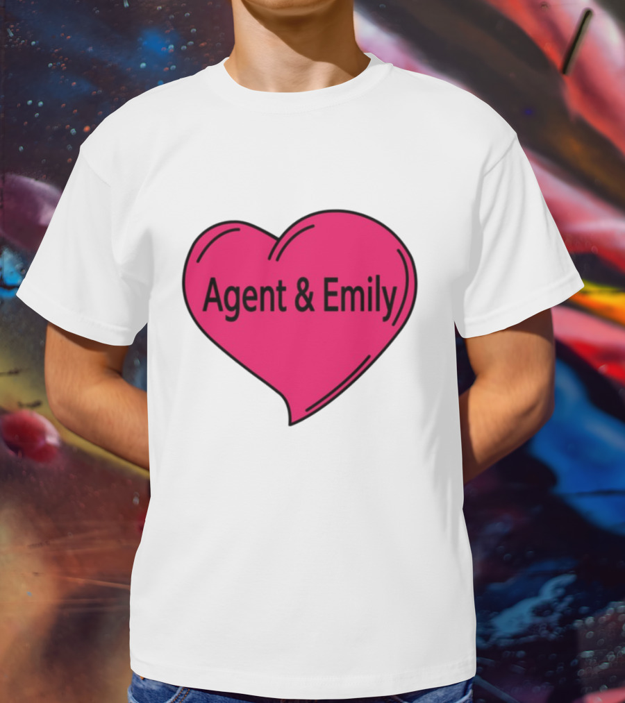 Agent & Emily Pink Heart T-Shirt
